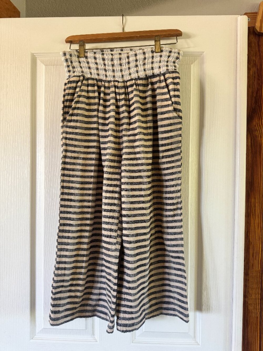 Ace & Jig Wide-leg pull-on pants (Orchard Pants) in Chester, Size L (Fits S/M)